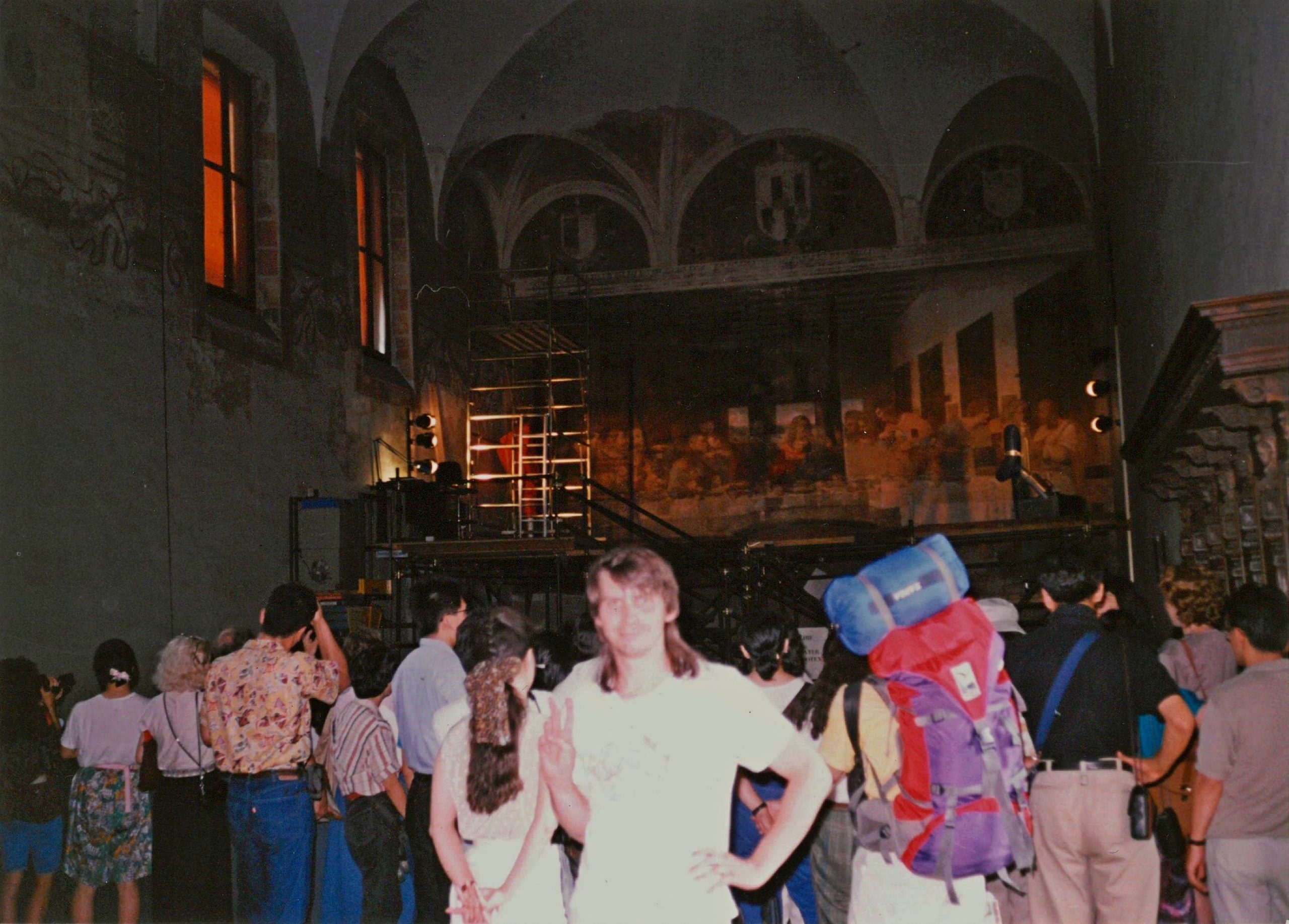 Stano Lajda prva navsteva refektara Milano jul 1990